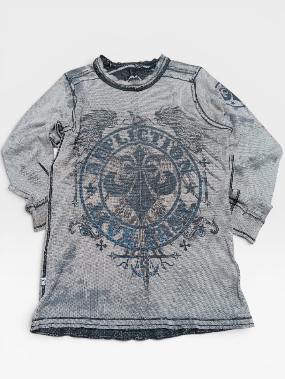 Y2k Affliction Live Fast Long Sleeve Graphic Tee - Size L